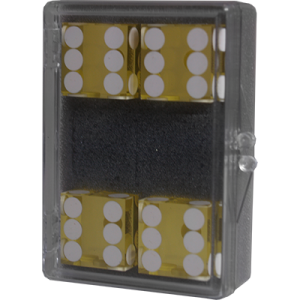 Dice 4-pack yellow Near-precision 19mm (casino)