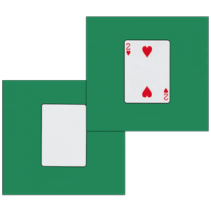 Card Silk Set 9 inch (2 of Hearts + Blank) by Vincenzo Di Fatta