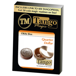 Okito Box (Brass) - US Quarter by Tango Magic -Trick (B0010)