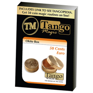 Okito Coin Box Brass 50 cent Euro by Tango -Trick (B0003)