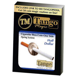 Cigarette Through Half Dollar (One Sided) (D0014)by Tango - Trick