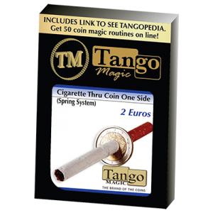 Cigarette Through (2 Euros, One Sided) E0012 by Tango - Trick