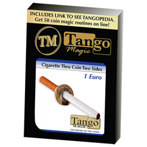Cigarette Thru Coin Two Sides 1 Euro by Tango - Trick (E0063)