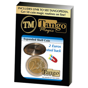 Expanded Shell Coin - (2 Euro, Steel Back) by Tango Magic - Trick (E0065)