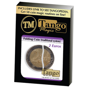 Folding Coin - 2  Euros (Traditional) by Tango Magic - Trick (E0064)