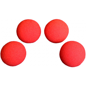1 inch Regular Sponge Ball (Red) Pack of 4 from Magic by Gosh