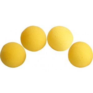 1.5 inch Regular Sponge Balls (Yellow) Pack of 4 from Magic by Gosh