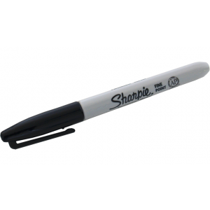 (Ungimmicked) Fine-Tip Sharpie (Black) box of 12 by Murphy's Magic Supplies - Trick