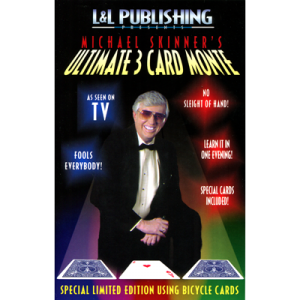 3 Card Monte Card (blue) Trick Skinner