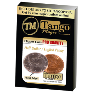 Flipper Coin PRO Gravity Half Dollar/English Penny - Tango - Trick (D0101)
