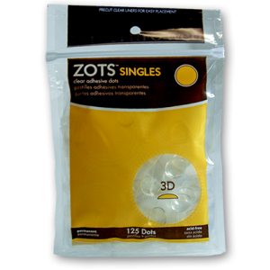 Sticky Dots 3D (125 dots 1/2" diameter) Bag of Singles