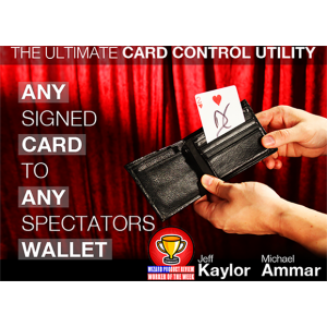 Any Card to Any Spectator's Wallet - BLACK (DVD and Gimmick) By Jeff Kaylor and Michael Ammar - DVD