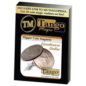 Magnetic Flipper Coin Eisenhower Dollar (D0041) by Tango - Trick