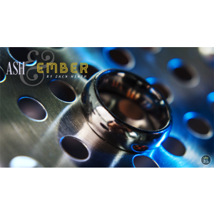 Ash and Ember Silver Curved Size 12 (2 Rings) by Zach Heath  - Trick