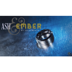 Ash and Ember Silver Beveled Size 13 (2 Rings) by Zach Heath - Trick