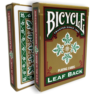 Bicycle Leaf Back Deck (Green) by Gambler's Warehouse