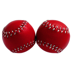 Chop Cup Balls Red Leather (Set of 2) by Leo Smetsers - Trick
