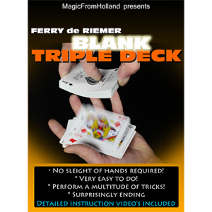 Triple Deck (Blue / Blank) by Ferry De Riemer - Trick