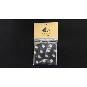 Silk 36 inch (Black with White Polka Dots) by Pyramid Gold Magic