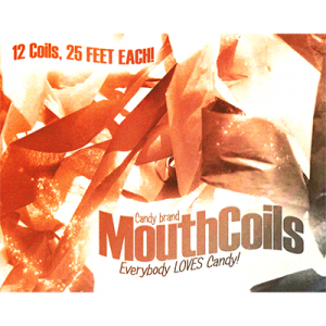 Mouth Coils 25 foot (Black/Orange) by Candy Brand - Trick