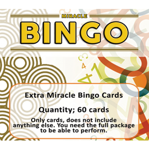 Extra Cards (60 cards) for Miracle Bingo by Doruk Ulgen - Trick