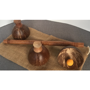 Cheppum Panthum Coconut Shell Cups and Wand set by Gary Kosnitzky - Trick