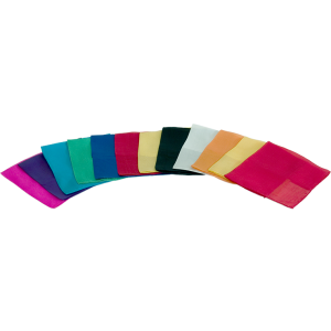 Silks 12 inch 12 Pack (Assorted) Magic by Gosh - Trick