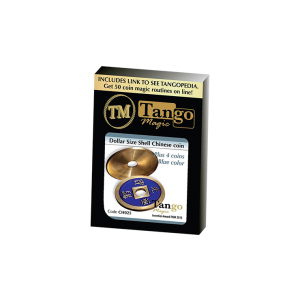 Dollar Size Shell Chinese Coin (Blue) by Tango Magic (CH025)