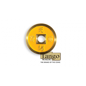 Dollar Size Chinese Coin (Yellow and Red) by Tango (CH038)