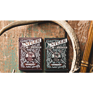Antler Playing Cards (Maroon) by Dan and Dave