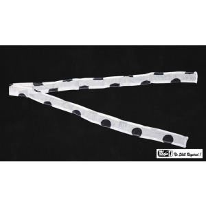 Thumb Tip Streamer Polka Dot (Black on White) by Mr. Magic - Trick