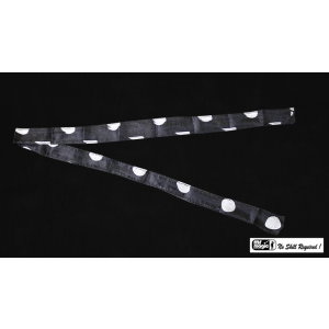 Thumb Tip Streamer Polka Dot (White on Black) by Mr. Magic - Trick