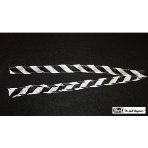 Thumb Tip Streamer Zebra 3' (Black and White) by Mr. Magic - Trick