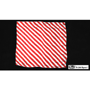 Production Hanky Zebra Red and White (21" x 21") by Mr. Magic - Trick