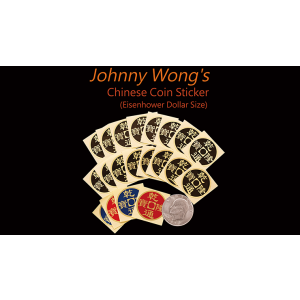 Johnny Wong's Chinese Coin Sticker 20 pcs (Eisenhower Dollar Size) - Trick
