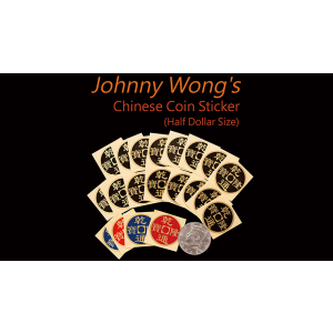 Johnny Wong's Chinese Coin Sticker 20 pcs (Half Dollar Size) - Trick