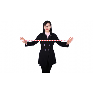 Vanishing Cane (Plastic, RED & WHITE STRIPED) by JL Magic