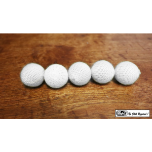 Crochet 5 Ball combo Set (1"/White) by Mr. Magic - Trick