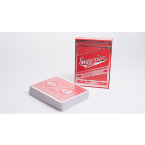 Superior Skull & Bones V2 (Red/Silver) Playing Cards by Expert Playing Card Co.
