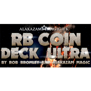 RB Coin Deck Ultra Blue (DVD and Gimmicks) by Rob Bromley - Trick