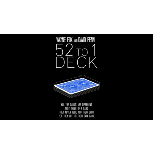 The 52 to 1 Deck Blue (Gimmicks and Online Instructions) by Wayne Fox and David Penn - Trick