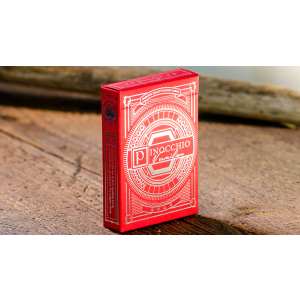 Pinocchio Vermilion Playing Cards (Red) by Elettra Deganello