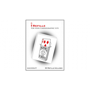 Cardiographic Lite RED CARD 5 of Diamonds Refill by Martin Lewis - Trick