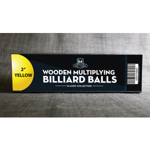 Wooden Billiard Balls (2" Yellow) by Classic Collections - Trick