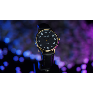 Infinity Watch V3 - Gold Case Black Dial / STD Version (Gimmick and Online Instructions) by Bluether Magic - Trick