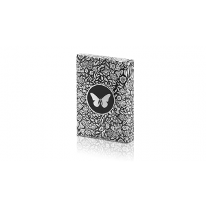 Limited Edition Butterfly Playing Cards Marked (Black and Silver) by Ondrej Psenicka