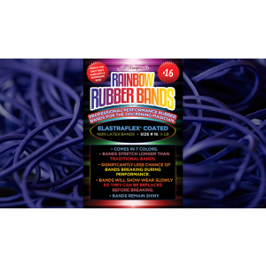Joe Rindfleisch's SIZE 16 Rainbow Rubber Bands (Dan Harlan - Deep Purple ) by Joe Rindfleisch - Trick
