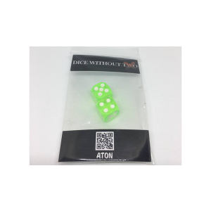 Dice Without Two CLEAR GREEN (2 Dice Set) by Nahuel Olivera Magic and Aton Games - Trick
