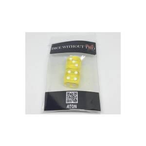 Dice Without Two CLEAR YELLOW (2 Dice Set) by Nahuel Olivera Magic and Aton Games - Trick
