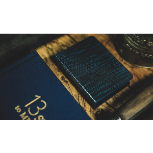 Lizard Grain Leather Clip (Black/Blue) by TCC